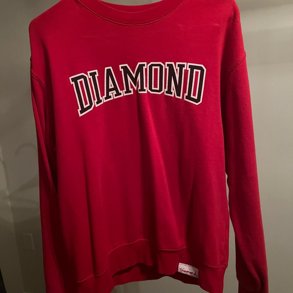 Diamond Supply Co. unisex Bold Red Sweatshirt